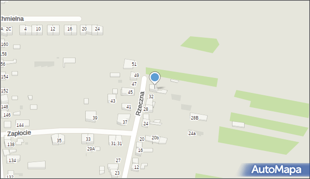 Siemianowice Śląskie, Rzeczna, 34, mapa Siemianowice Śląskie