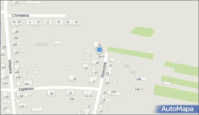 Siemianowice Śląskie, Rzeczna, 47, mapa Siemianowice Śląskie