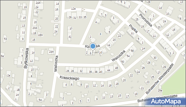 Siemianowice Śląskie, Rzepusa Stanisława, 8, mapa Siemianowice Śląskie