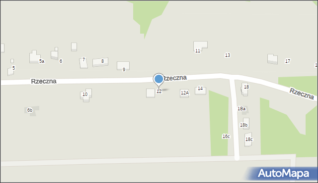 Siewierz, Rzeczna, 12, mapa Siewierz