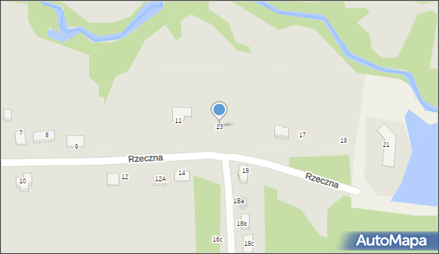 Siewierz, Rzeczna, 13, mapa Siewierz