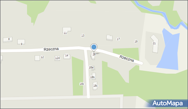 Siewierz, Rzeczna, 18, mapa Siewierz