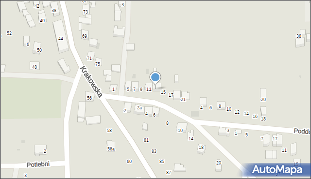 Skała, Rzeplińska, 13, mapa Skała