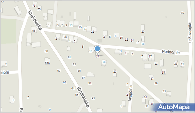 Skała, Rzeplińska, 14, mapa Skała