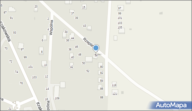 Skała, Rzeplińska, 54, mapa Skała