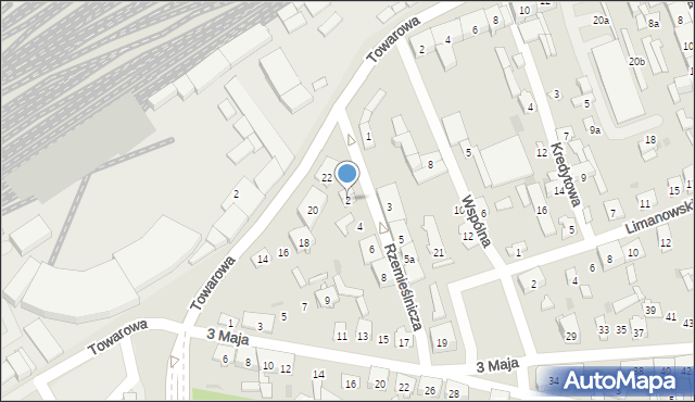 Skarżysko-Kamienna, Rzemieślnicza, 2, mapa Skarżysko-Kamienna