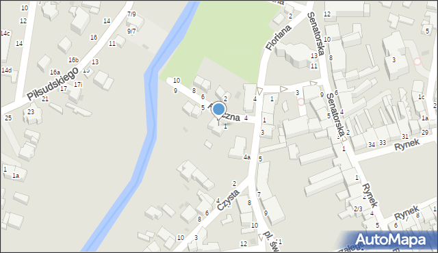 Skierniewice, Rzeczna, 1/3, mapa Skierniewic