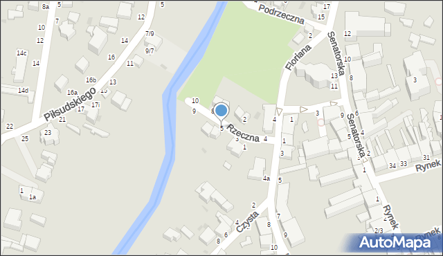 Skierniewice, Rzeczna, 5, mapa Skierniewic