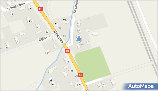 Skowarcz, Rzemieślnicza, 2, mapa Skowarcz