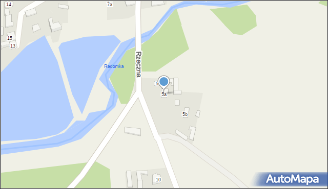 Skrzynno, Rzeczna, 5a, mapa Skrzynno