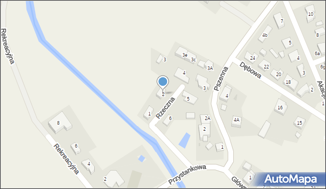 Ślęza, Rzeczna, 2, mapa Ślęza