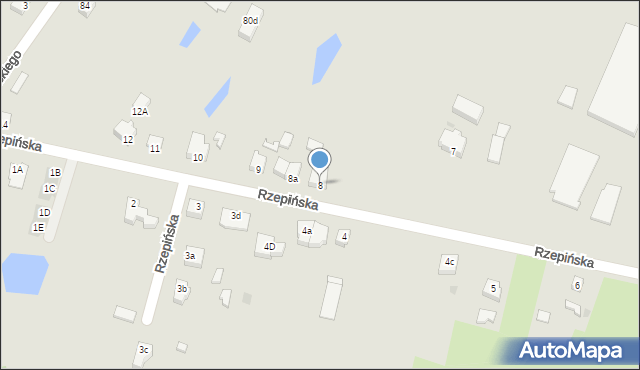 Słubice, Rzepińska, 8, mapa Słubice