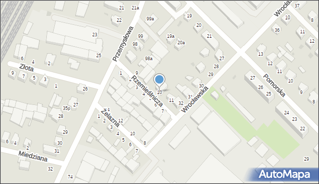 Słupsk, Rzemieślnicza, 10, mapa Słupska