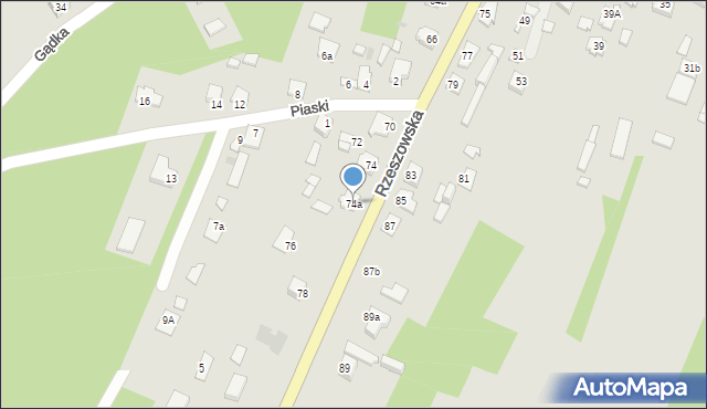 Sokołów Małopolski, Rzeszowska, 74a, mapa Sokołów Małopolski