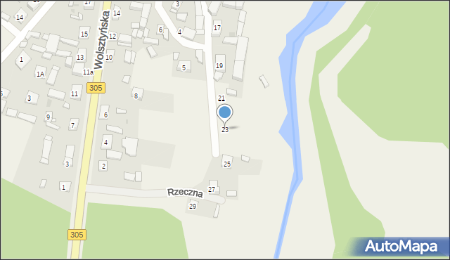 Solec, Rzeczna, 23, mapa Solec