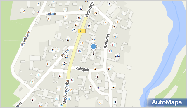 Solec, Rzeczna, 4, mapa Solec
