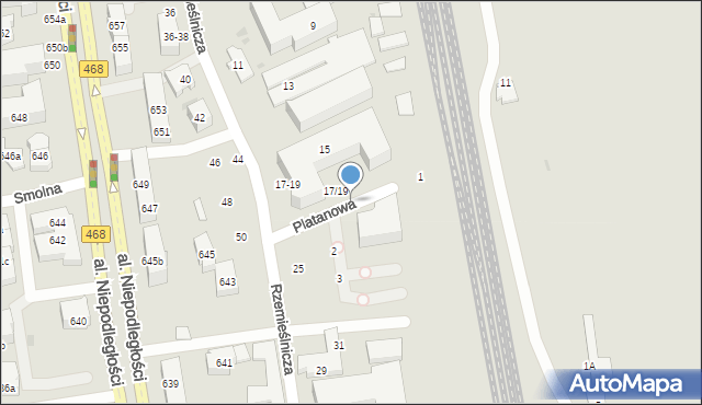 Sopot, Rzemieślnicza, 17, mapa Sopotu