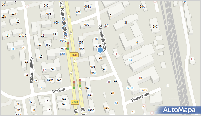 Sopot, Rzemieślnicza, 40, mapa Sopotu