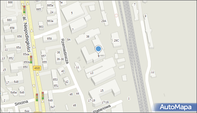 Sopot, Rzemieślnicza, 9, mapa Sopotu