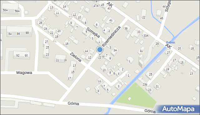 Sosnowiec, Rzemieślnicza, 11, mapa Sosnowca