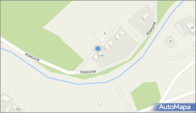 Spychowo, Rzeczna, 1, mapa Spychowo