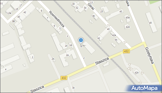 Śrem, Rzemieślnicza, 4, mapa Śrem