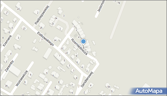Środa Wielkopolska, Rzemieślnicza, 8, mapa Środa Wielkopolska