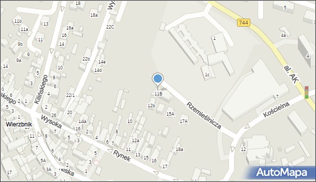 Starachowice, Rzemieślnicza, 1, mapa Starachowic