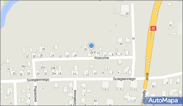 Starogard Gdański, Rzeczna, 14, mapa Starogard Gdański