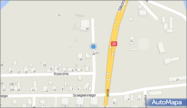 Starogard Gdański, Rzeczna, 2a, mapa Starogard Gdański