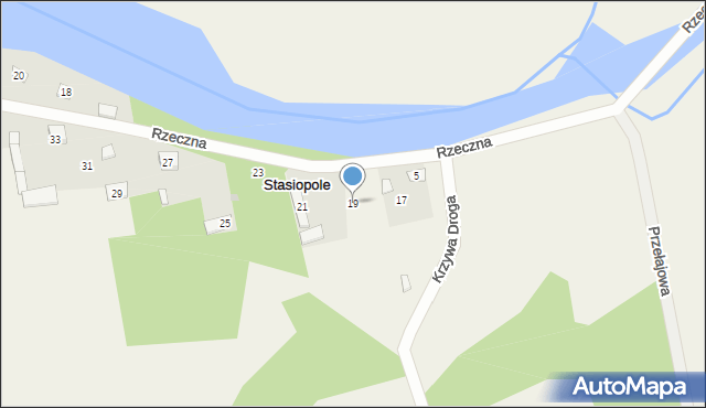 Stasiopole, Rzeczna, 19, mapa Stasiopole