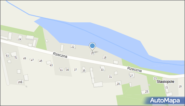 Stasiopole, Rzeczna, 20, mapa Stasiopole