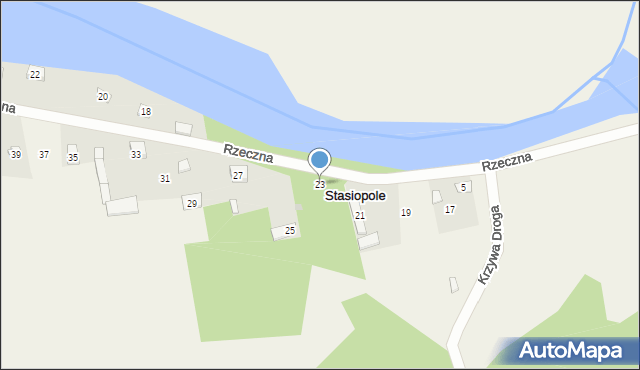 Stasiopole, Rzeczna, 23, mapa Stasiopole