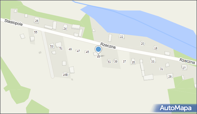 Stasiopole, Rzeczna, 43, mapa Stasiopole
