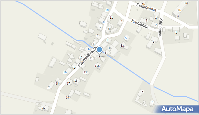 Strupina, Rzemieślnicza, 7, mapa Strupina