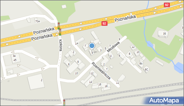 Swarzędz, Rzemieślnicza, 3, mapa Swarzędz