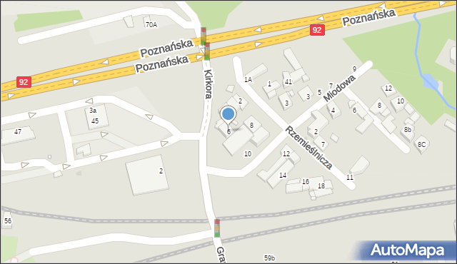 Swarzędz, Rzemieślnicza, 6, mapa Swarzędz