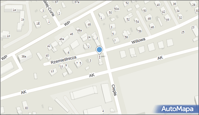 Świecie, Rzemieślnicza, 1, mapa Świecie