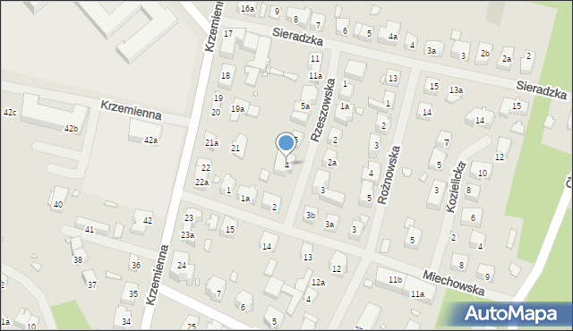 Szczecin, Rzeszowska, 4, mapa Szczecina