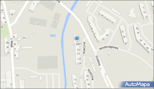 Szczecinek, Rzeczna, 11e, mapa Szczecinek