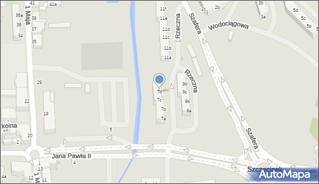 Szczecinek, Rzeczna, 7d, mapa Szczecinek