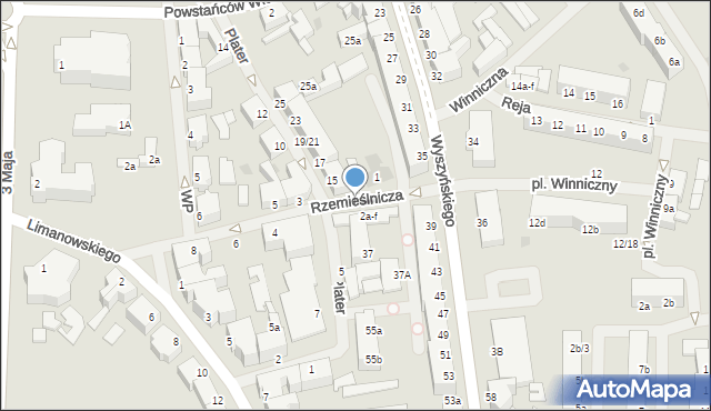 Szczecinek, Rzemieślnicza, 2e, mapa Szczecinek