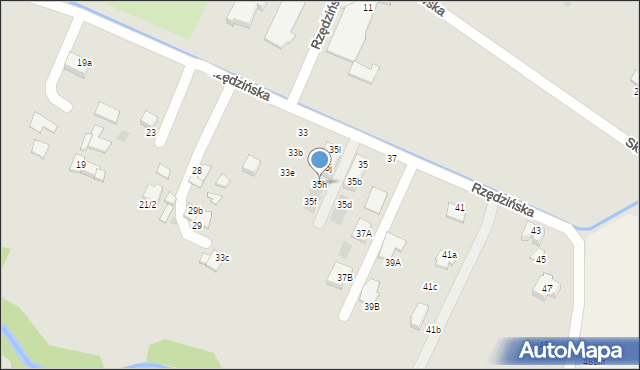 Tarnów, Rzędzińska, 35h, mapa Tarnów