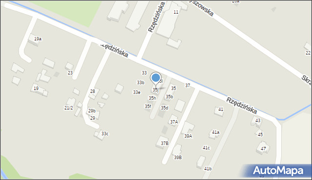 Tarnów, Rzędzińska, 35j, mapa Tarnów