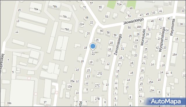 Tarnów, Rzemieślnicza, 21, mapa Tarnów