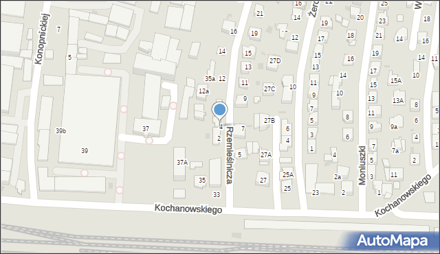 Tarnów, Rzemieślnicza, 4, mapa Tarnów