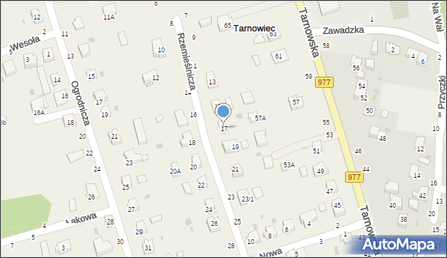 Tarnowiec, Rzemieślnicza, 17, mapa Tarnowiec