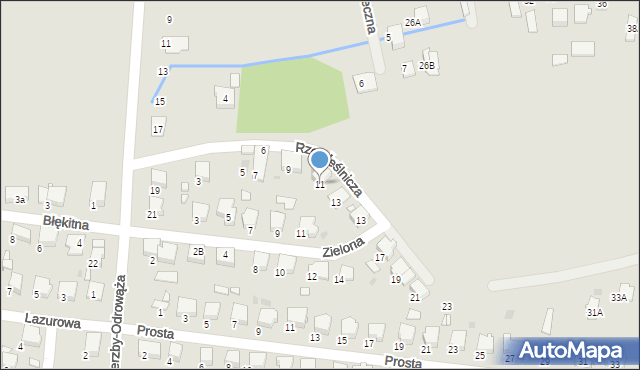 Tłuszcz, Rzemieślnicza, 11, mapa Tłuszcz