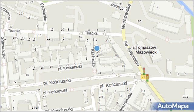 Tomaszów Mazowiecki, Rzeźnicza, 4, mapa Tomaszów Mazowiecki