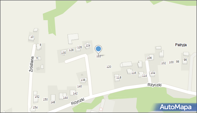 Tomice, Rzyczki, 122, mapa Tomice